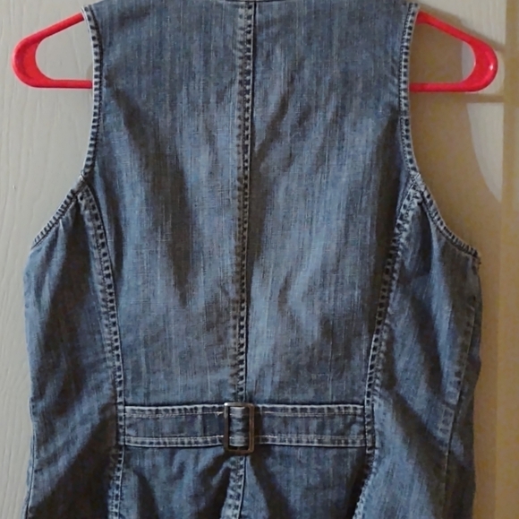 Motto Size Small Denim Distressed Jean Vest - Picture 5 of 7